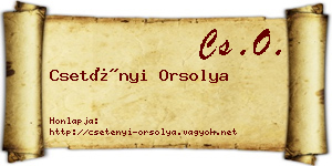 Csetényi Orsolya névjegykártya