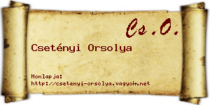 Csetényi Orsolya névjegykártya