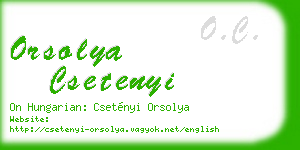 orsolya csetenyi business card